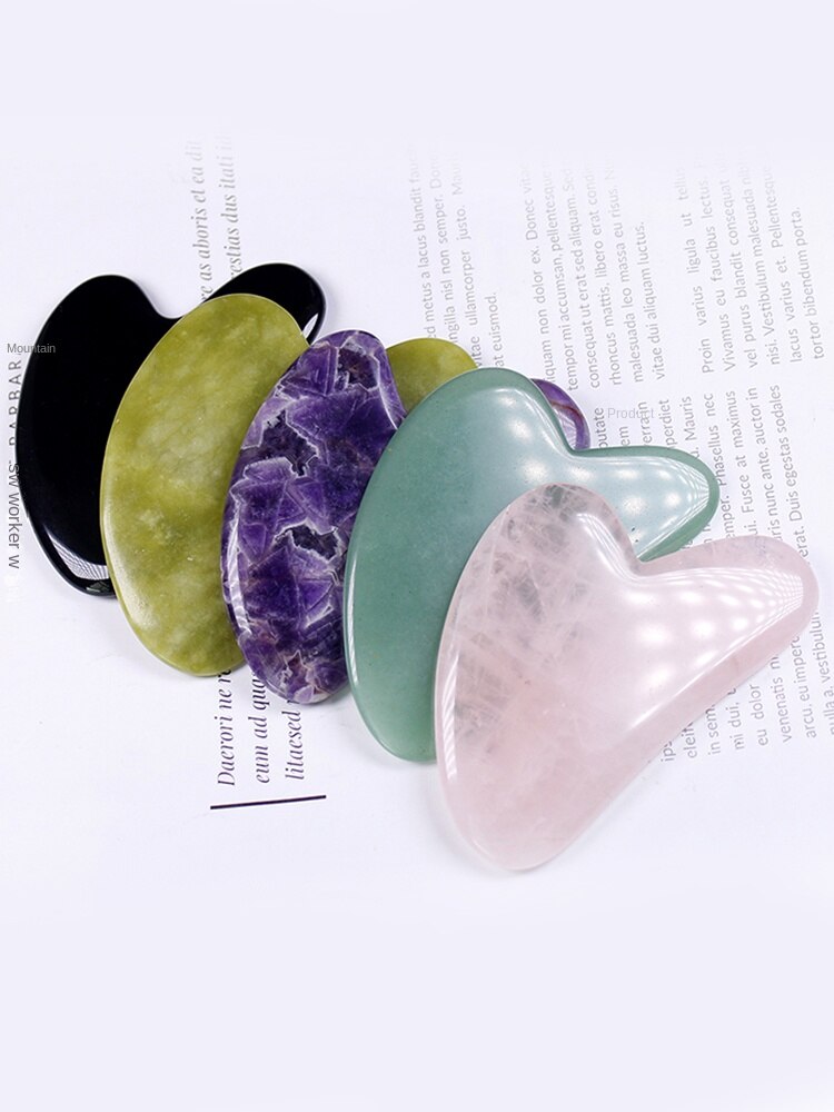 Runyangshi papan mengikis kristal semula jadi jed muka mengikis tablet tendon muka melekat wanita seluruh badan universal 