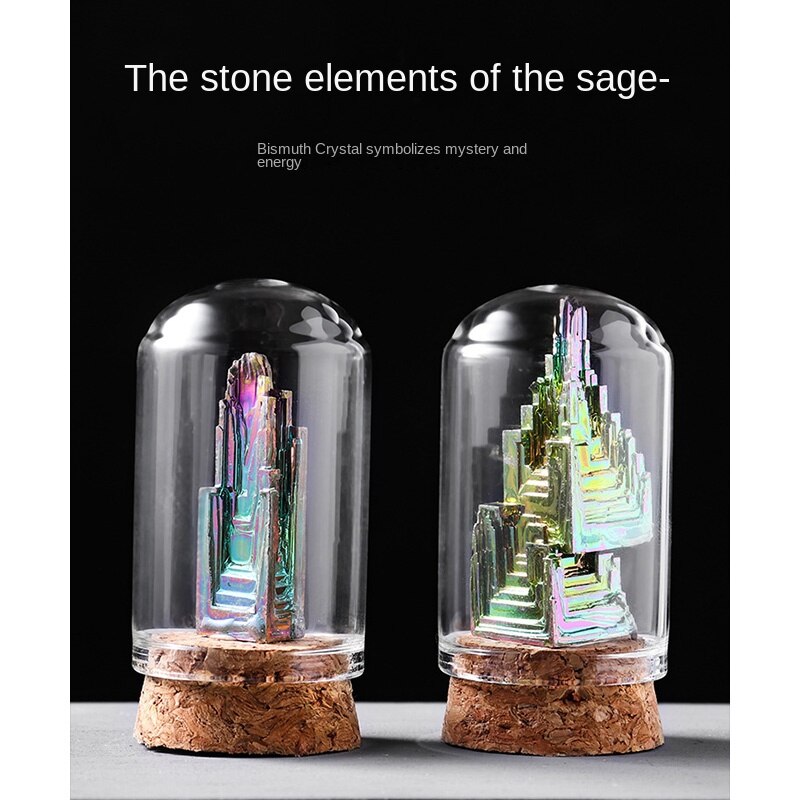 Natural bismuth crystal metal raw ore creative gift collection ornaments children's popular science chemical elements teaching specimens