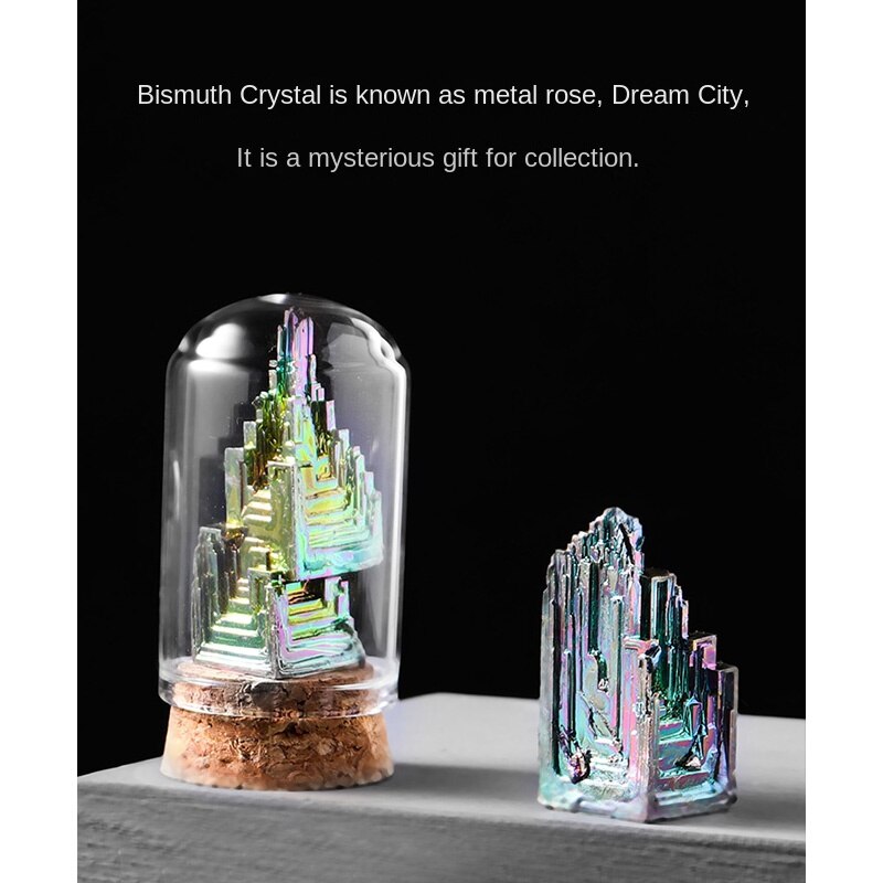 Natural bismuth crystal metal raw ore creative gift collection ornaments children's popular science chemical elements teaching specimens