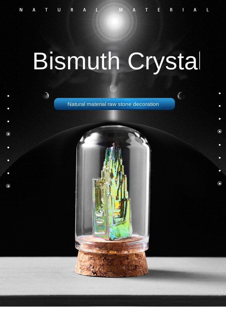Natural bismuth crystal metal raw ore creative gift collection ornaments children's popular science chemical elements teaching specimens