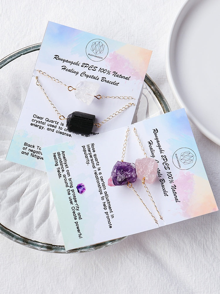 Gelang Kristal Asli, Gelang Fesyen, Gelang Pasangan, Bijih, Hadiah Teman Wanita, Pasangan Hari Valentine, Barang Kemas Permata 