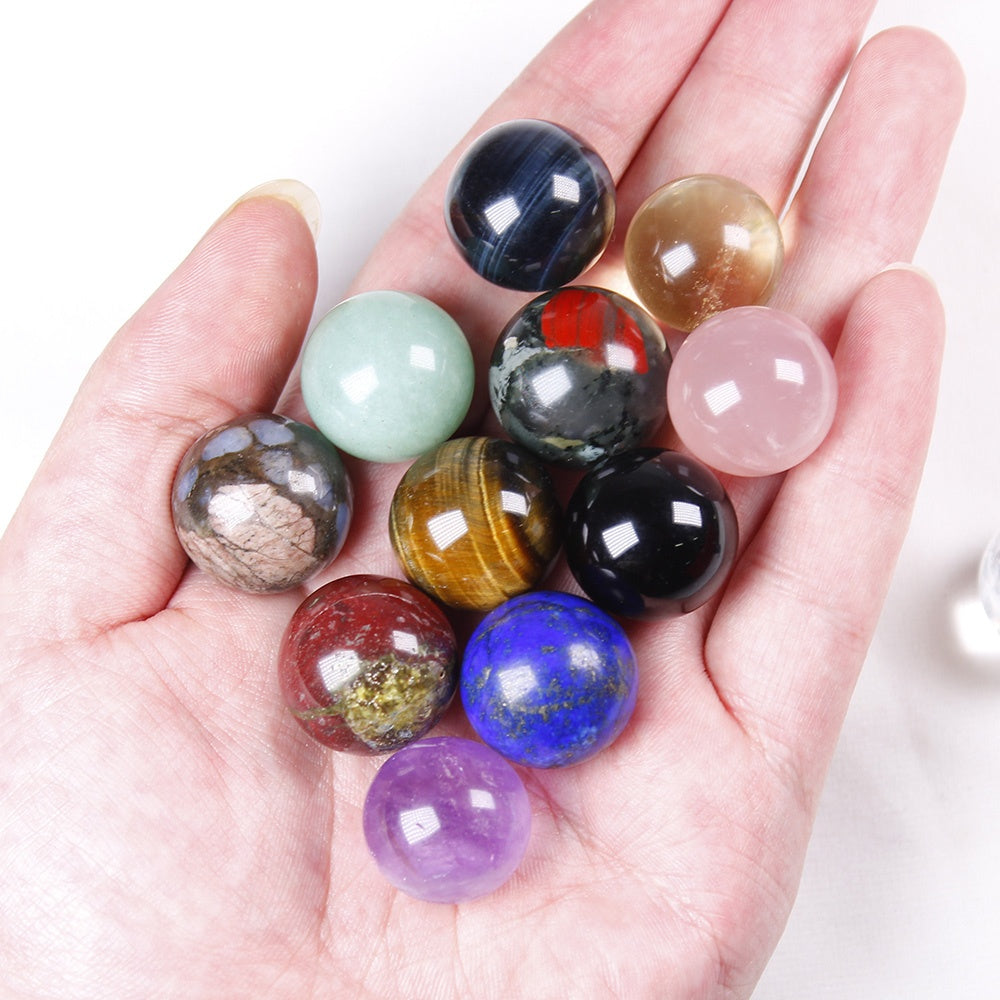 Bola amethyst merah jambu putih dan kuning asli, telus, impian, batu mentah, permata, hiasan desktop 
