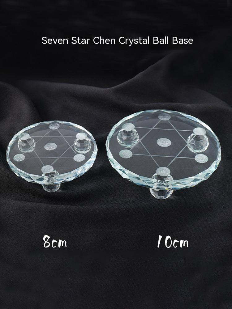 天然原石,矿石打磨,七彩,紫白粉黄黑绿水晶球,七星阵摆件,客厅,玄关,家居