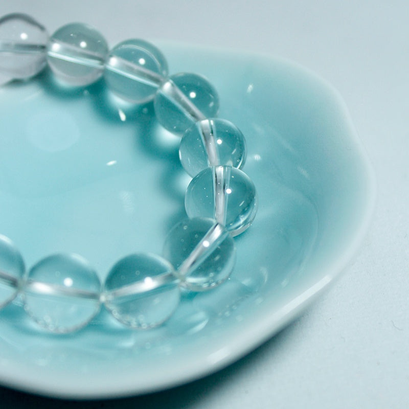 Natural Clear Quartz Bracelet, Single Circle Bracelet, Bracelets, Eastern Sea Stone Polishing, Ball 6-20mm, Accessories