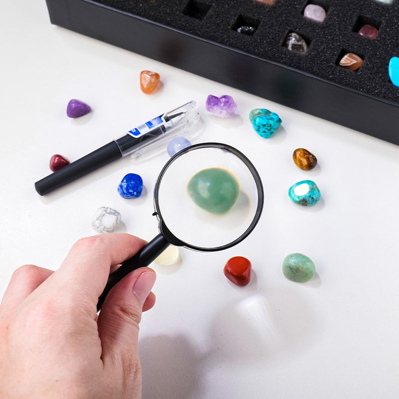 Natural crystal earth gemstone 43 kinds of ore specimens children's gift box mineral crystal agate geological decoration