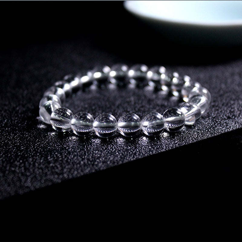 Natural Clear Quartz Bracelet, Single Circle Bracelet, Bracelets, Eastern Sea Stone Polishing, Ball 6-20mm, Accessories