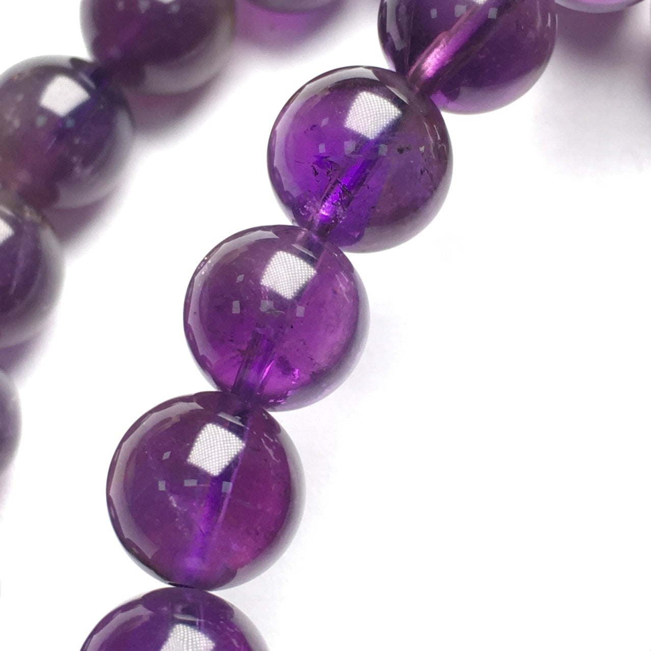 Natural amethyst bracelet, penetrating deep purple, two-color, amethyst single circle bracelet, men and women, jewelry, gift