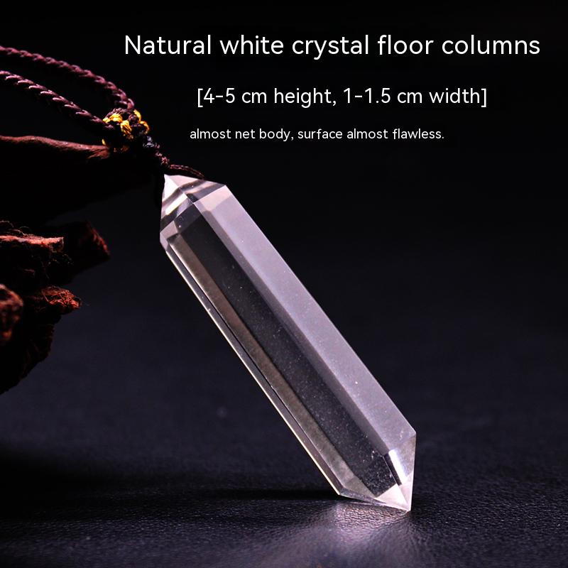 Natural amethyst hexagonal prism, pendant, male and female couple, original stone necklace, pendant, jewelry, gift 