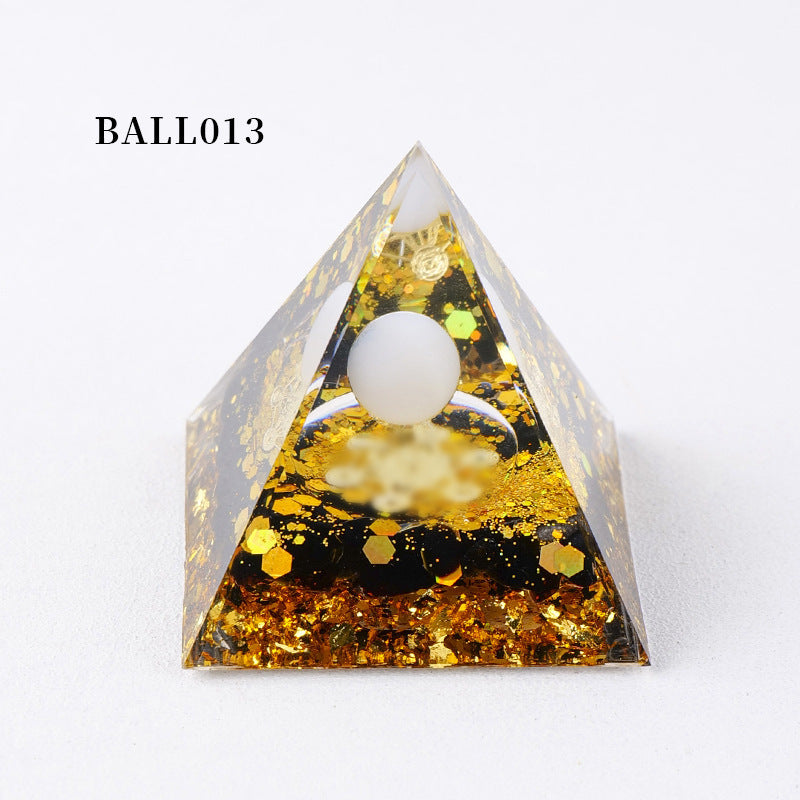 亚马逊爆款,天然水晶碎石,Orgone,金字塔,摆件, 水晶能量塔,工艺品