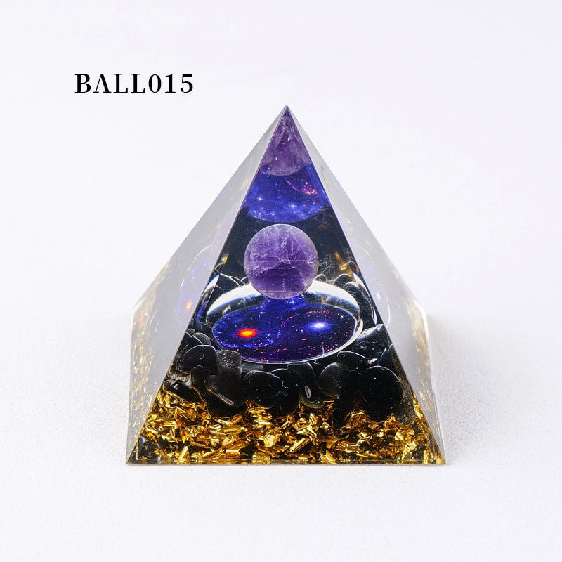 亚马逊爆款,天然水晶碎石,Orgone,金字塔,摆件, 水晶能量塔,工艺品
