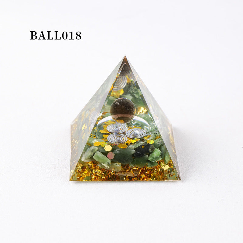 亚马逊爆款,天然水晶碎石,Orgone,金字塔,摆件, 水晶能量塔,工艺品