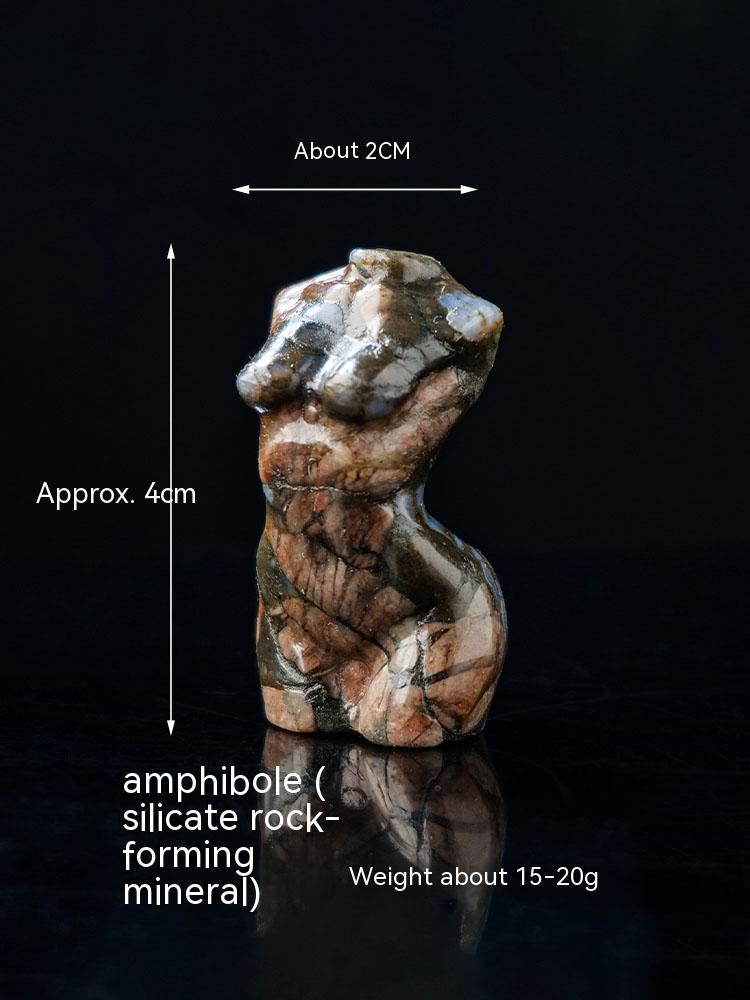Natural obsidian, torso, nude women, models, collections, handicrafts, goddesses with broken wings, body carvings, decorations, knick-knacks 