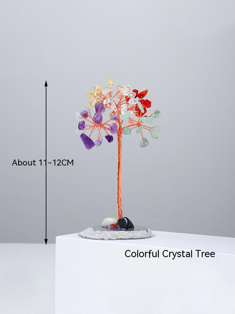 Natural Crystal Gravel, Pyramid, Pachira Macrocarpa, Decorations, Resin Pyramid, Gravel, Flower Tree, Home Decoration, Crafts 