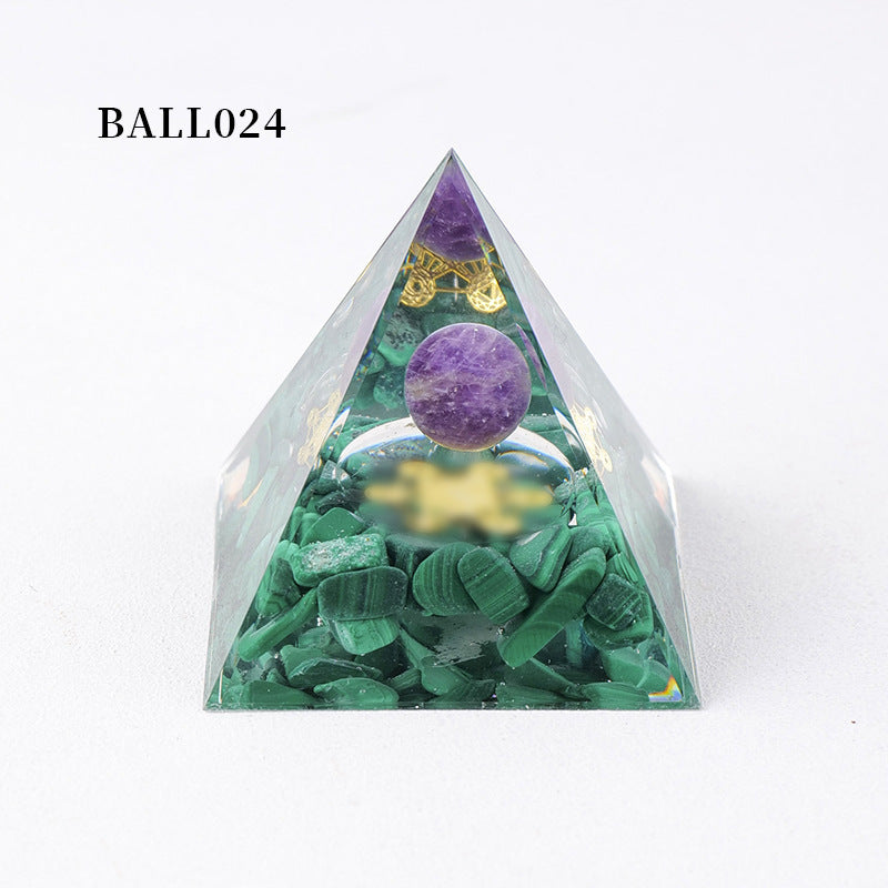 亚马逊爆款,天然水晶碎石,Orgone,金字塔,摆件, 水晶能量塔,工艺品