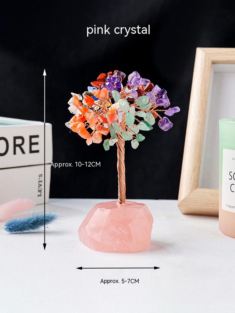 Natural Crystal Gravel, Pyramid, Pachira Macrocarpa, Decorations, Resin Pyramid, Gravel, Flower Tree, Home Decoration, Crafts 