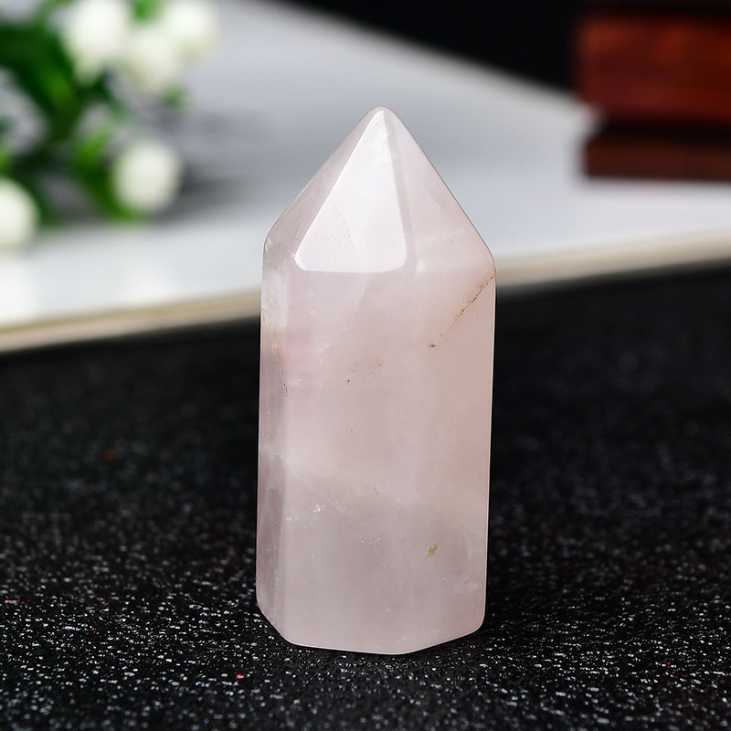 Lajur bucu tunggal semulajadi, hiasan tatasusunan tujuh bintang, lajur kristal heksagon, lapis lazuli, kristal putih, kristal merah jambu, fluorit, opal 
