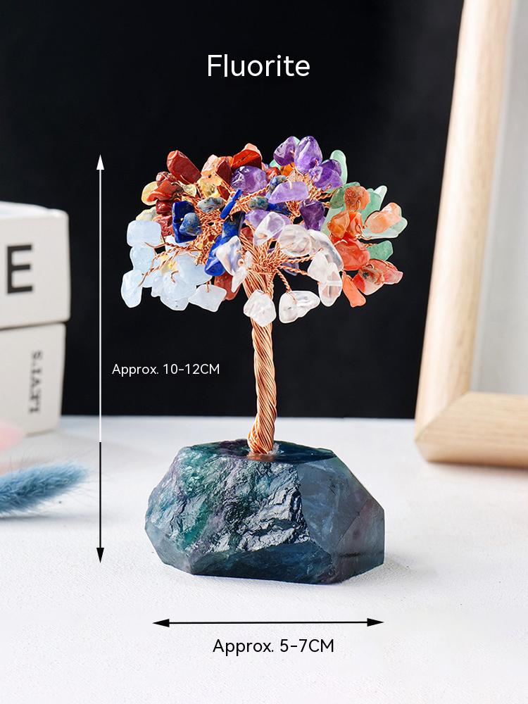 Natural Crystal Gravel, Pyramid, Pachira Macrocarpa, Decorations, Resin Pyramid, Gravel, Flower Tree, Home Decoration, Crafts 