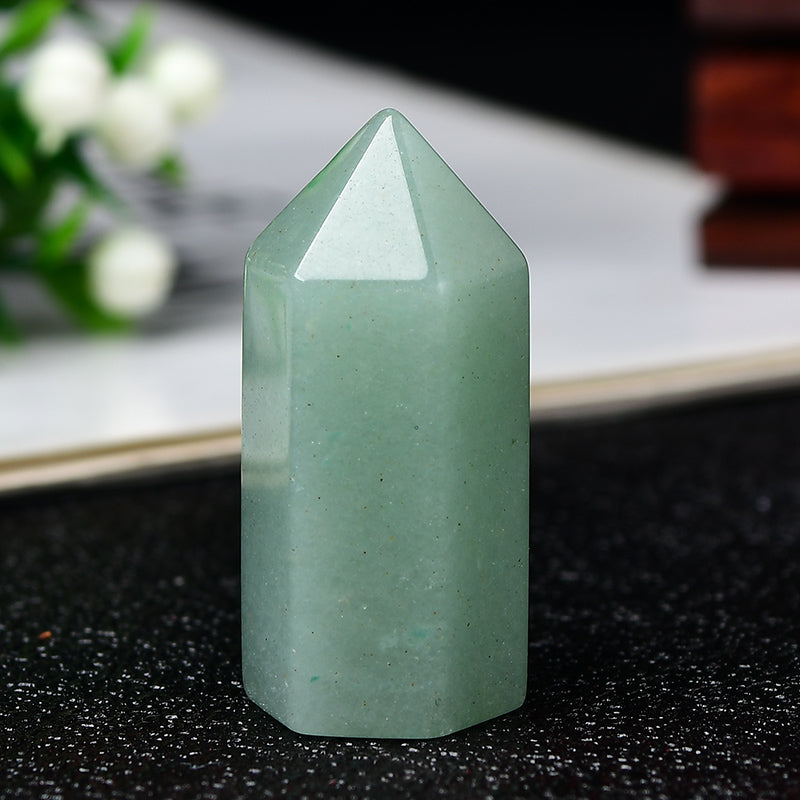 Lajur bucu tunggal semulajadi, hiasan tatasusunan tujuh bintang, lajur kristal heksagon, lapis lazuli, kristal putih, kristal merah jambu, fluorit, opal 