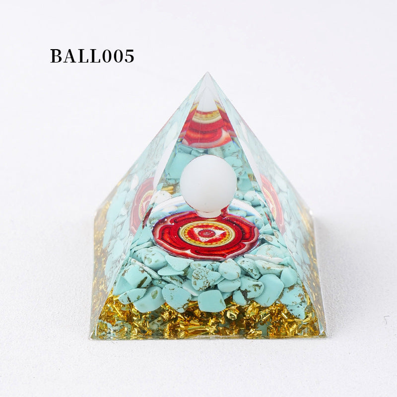 亚马逊爆款,天然水晶碎石,Orgone,金字塔,摆件, 水晶能量塔,工艺品