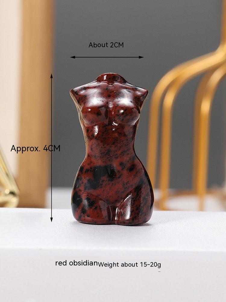 Natural obsidian, torso, nude women, models, collections, handicrafts, goddesses with broken wings, body carvings, decorations, knick-knacks 