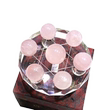 Bola kristal asli, susunan tujuh bintang, serbuk ungu putih, obsidian, batu kasar, hiasan, ruang tamu rumah, hiasan beranda 