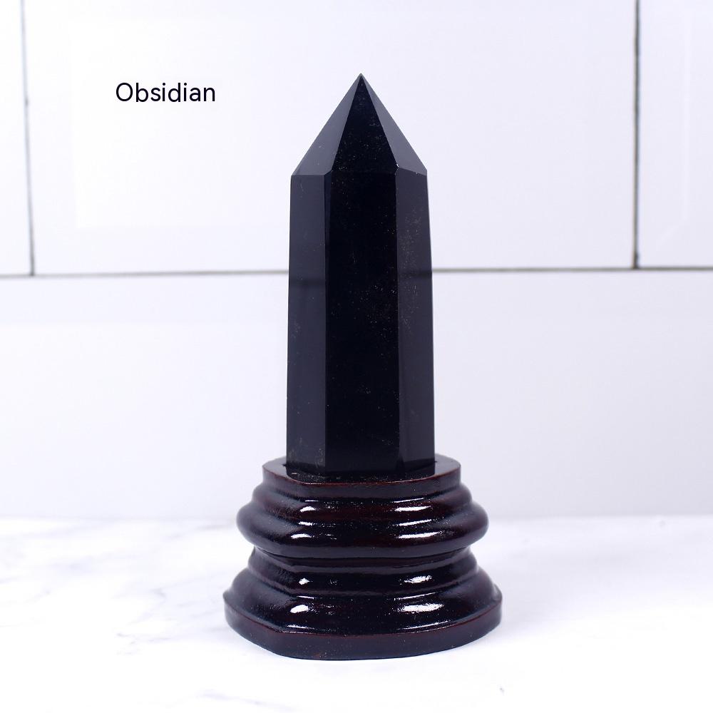 Natural Crystal Hexagonal Single-Pointed Rough, Ore, Crystal Column, Custom-Made Base, Home Decoration