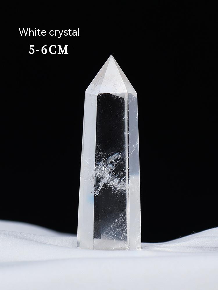 Natural Crystal Rough, Hexagonal Prism, Single-Pointed Clear Quartz, Amethyst, Rose Quartz And Citrine Column, Crystal, Ore Specimen, Degaussing And Purification, Decoration