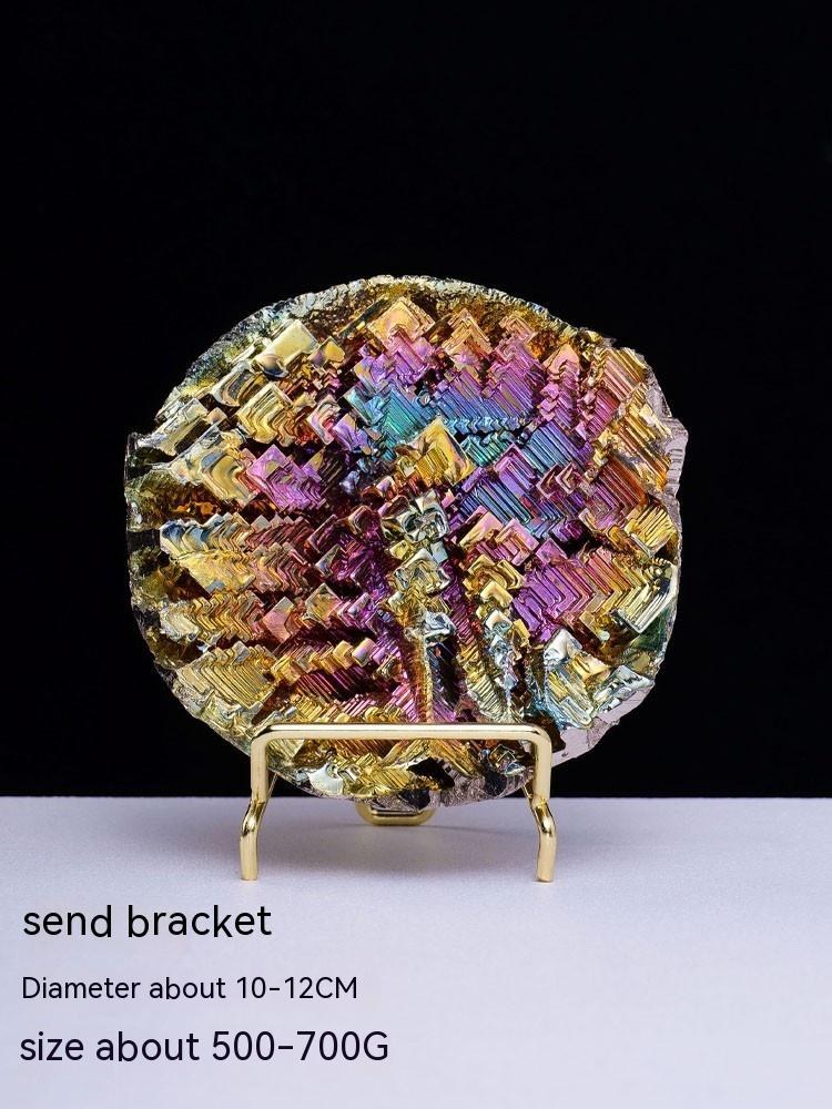 Natural bismuth ore raw stone bismuth crystal mineral chemical element colorful ore decorative metal ore standard strange stone decoration