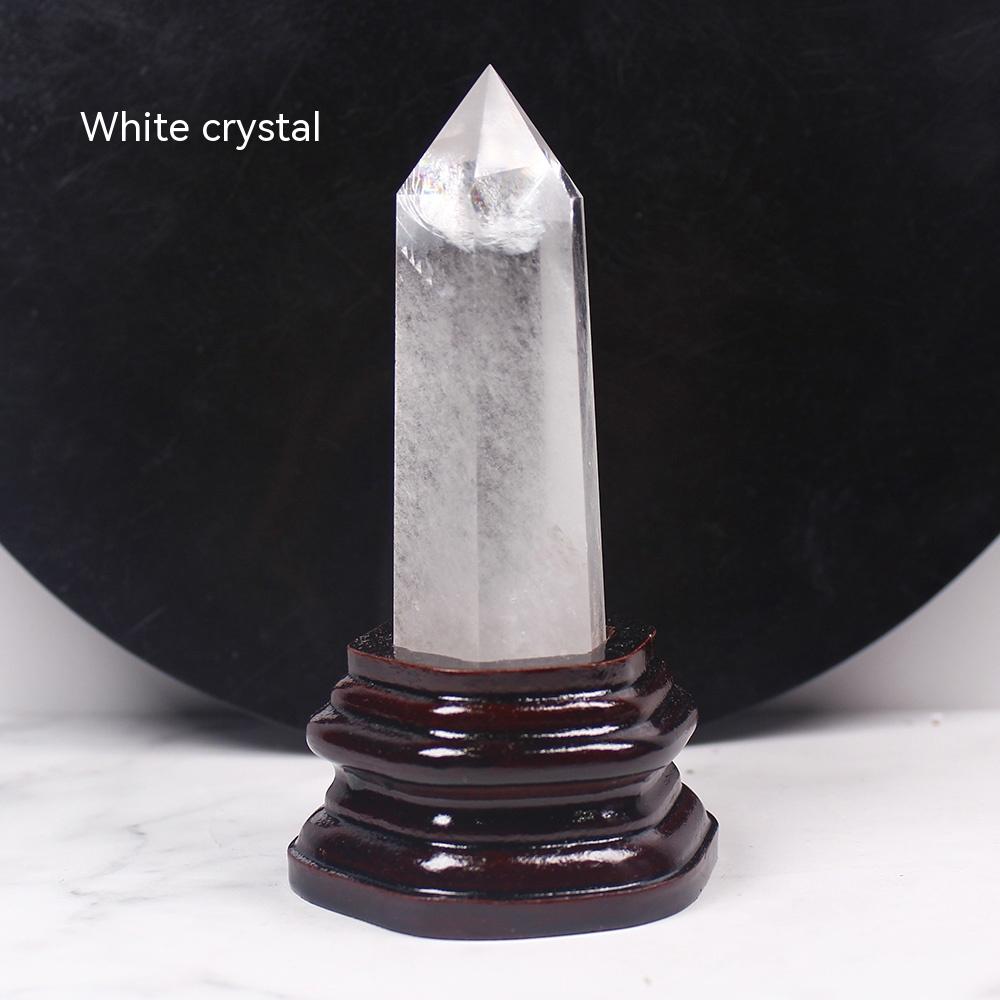 Natural Crystal Hexagonal Single-Pointed Rough, Ore, Crystal Column, Custom-Made Base, Home Decoration