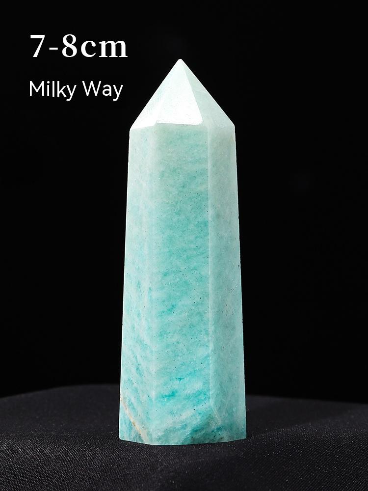 Natural Crystal Rough, Single-Pointed Pillar, Decoration, Clear Quartz, Citrine, Prasiolite And Fluorite Hexagonal Crystal Pillar, Home Furnishing, Living Room