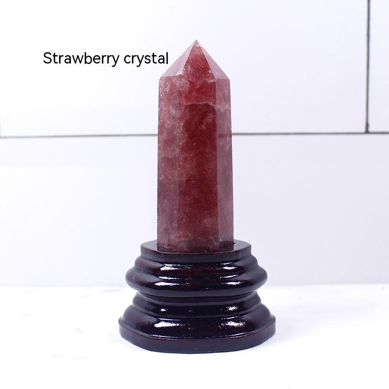 Natural Crystal Hexagonal Single-Pointed Rough, Ore, Crystal Column, Custom-Made Base, Home Decoration