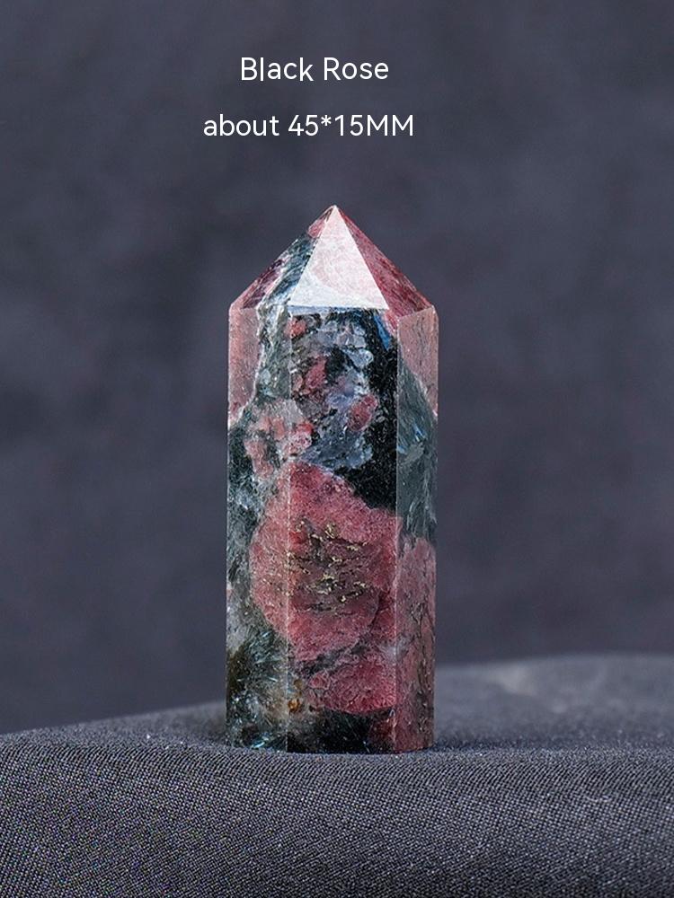 Natural Crystal Rough, Standard Rose Quartz, Citrine, Cairngorm And Amethyst Column, Decoration, Home Furnishing, Landscaping, Degaussing, Hexagonal, Single-Pointed Column