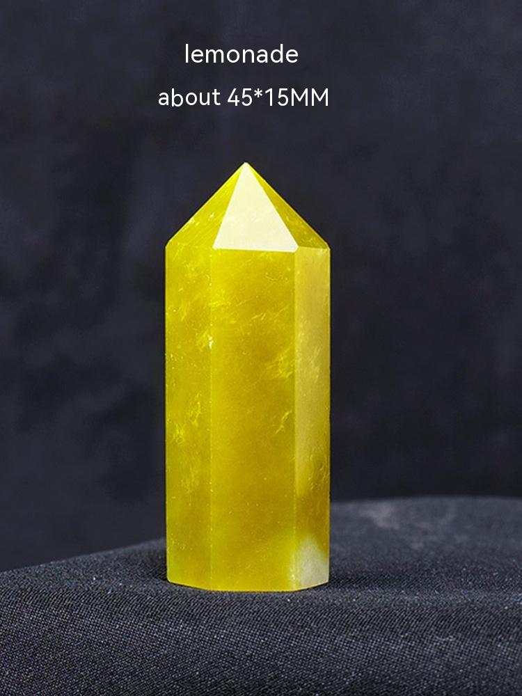 Natural Crystal Rough, Standard Rose Quartz, Citrine, Cairngorm And Amethyst Column, Decoration, Home Furnishing, Landscaping, Degaussing, Hexagonal, Single-Pointed Column