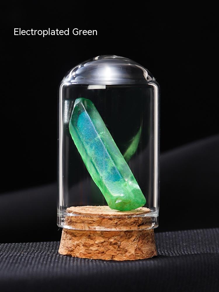 Natural white crystal rainbow ore specimen rock mineral raw stone decoration children dig small gemstone science fish tank