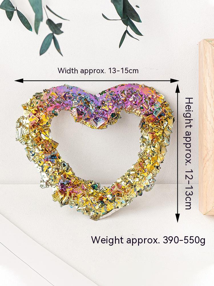 Natural bismuth ore raw stone bismuth crystal mineral chemical element colorful ore decorative metal ore standard strange stone decoration
