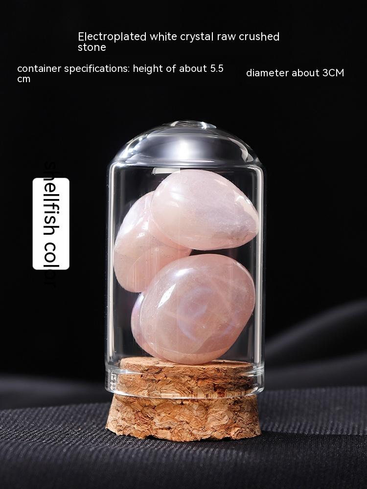 Natural white crystal rainbow ore specimen rock mineral raw stone decoration children dig small gemstone science fish tank