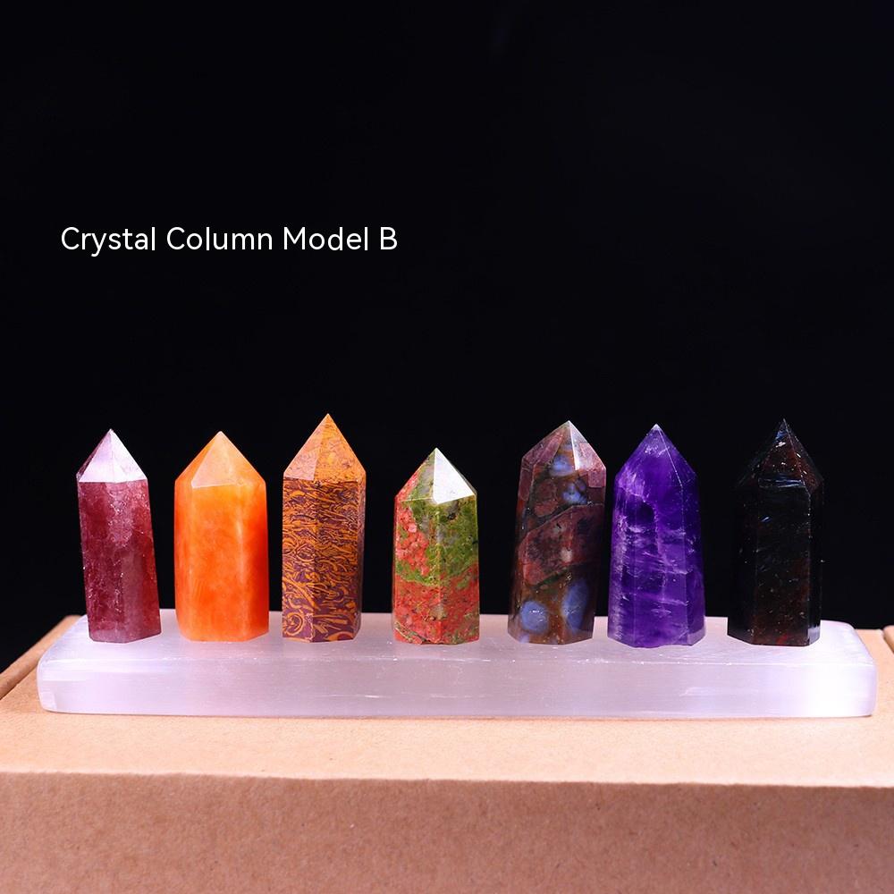 Bijih kristal asli, gabungan set batu asli, lajur kristal cinta, karya seni geometri buatan tangan, meja, ruang tamu, hiasan 