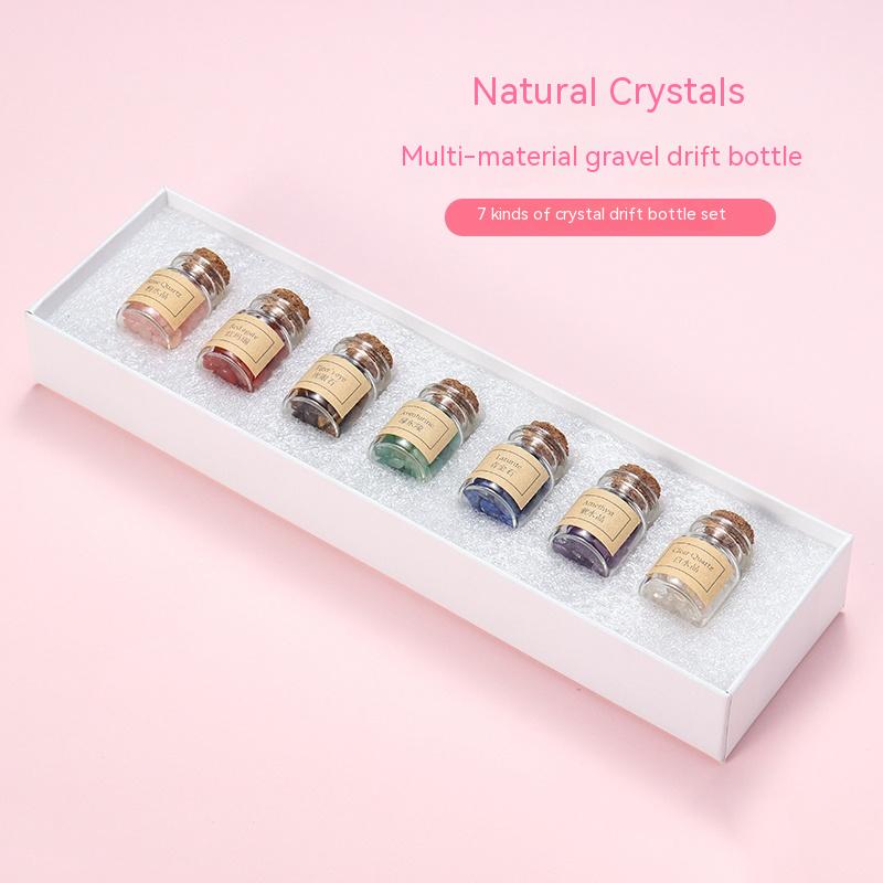 Natural crystal ore raw stone specimen box children's parent-child stone mine standard popular science toy collection souvenir decoration