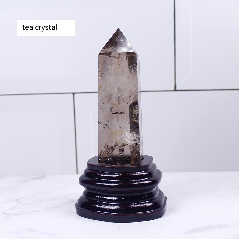 Natural Crystal Hexagonal Single-Pointed Rough, Ore, Crystal Column, Custom-Made Base, Home Decoration