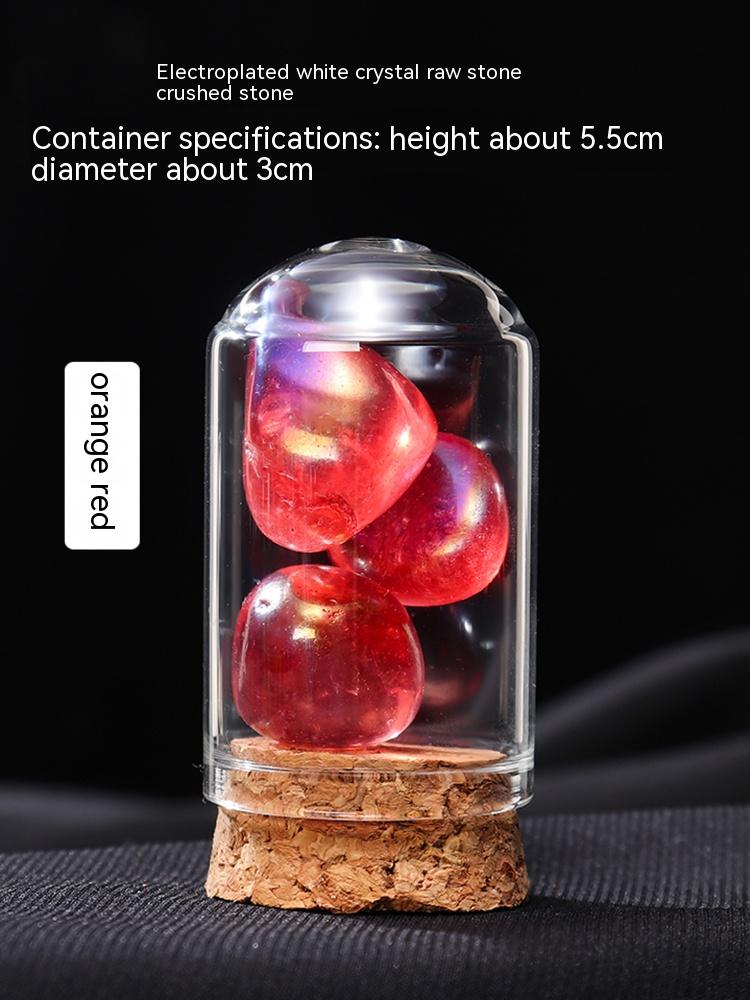 Natural white crystal rainbow ore specimen rock mineral raw stone decoration children dig small gemstone science fish tank