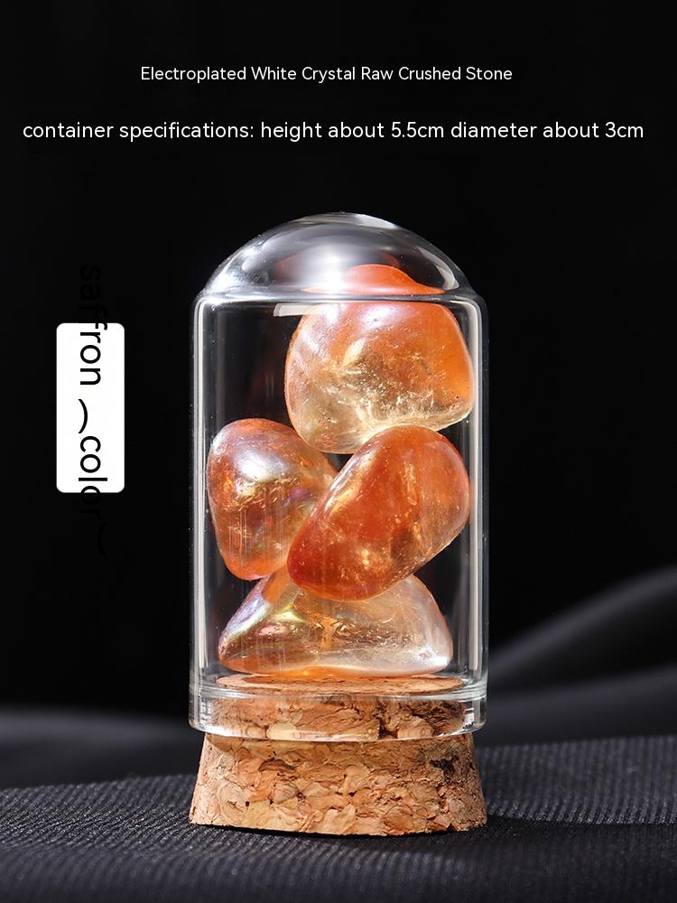 Natural white crystal rainbow ore specimen rock mineral raw stone decoration children dig small gemstone science fish tank