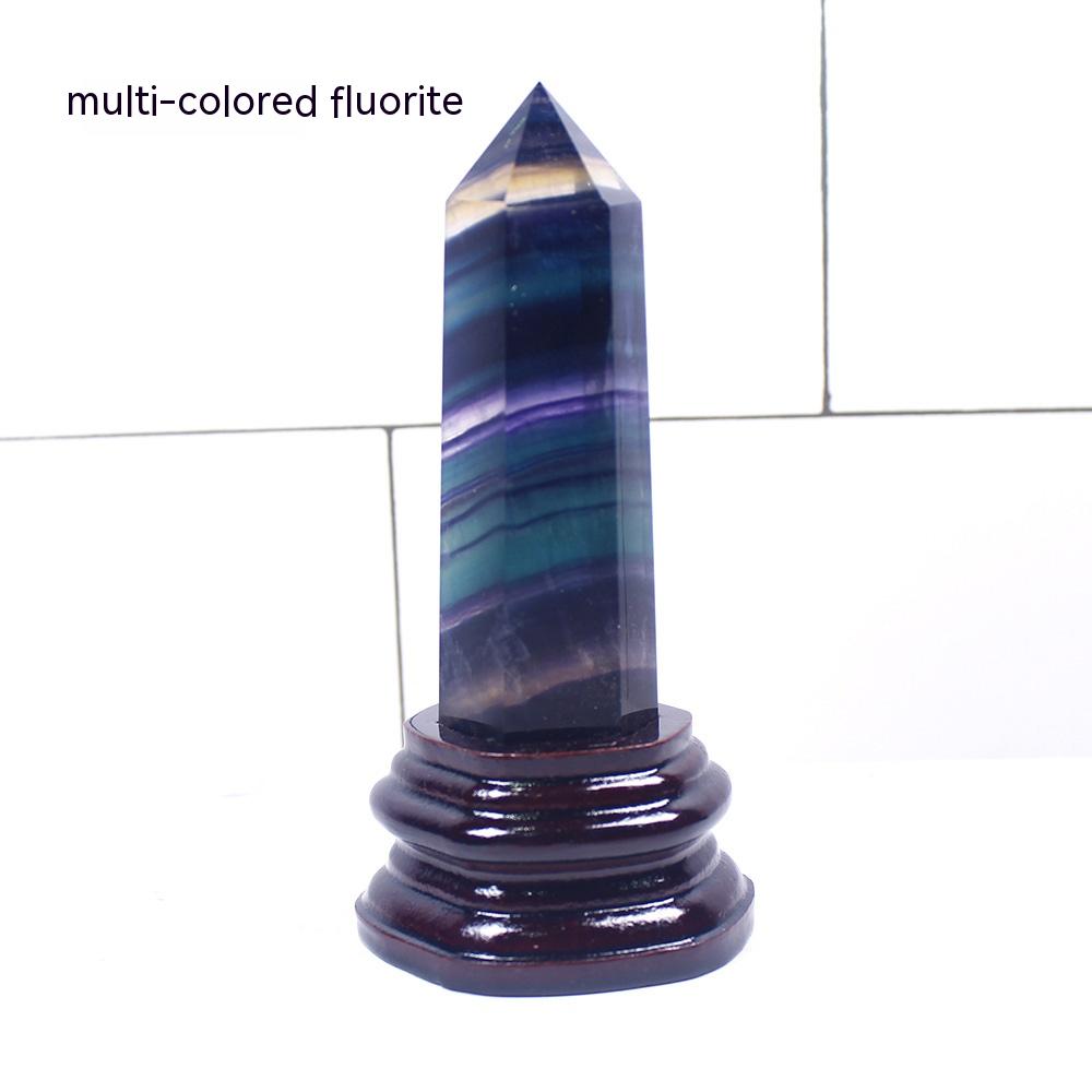 Natural Crystal Hexagonal Single-Pointed Rough, Ore, Crystal Column, Custom-Made Base, Home Decoration