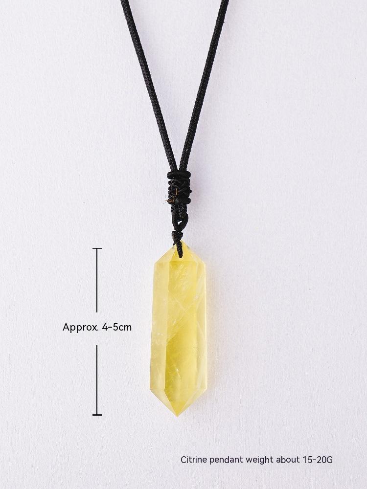 Loket prisma heksagon amethyst asli, kalung batu kasar, loket, barang kemas, hadiah 